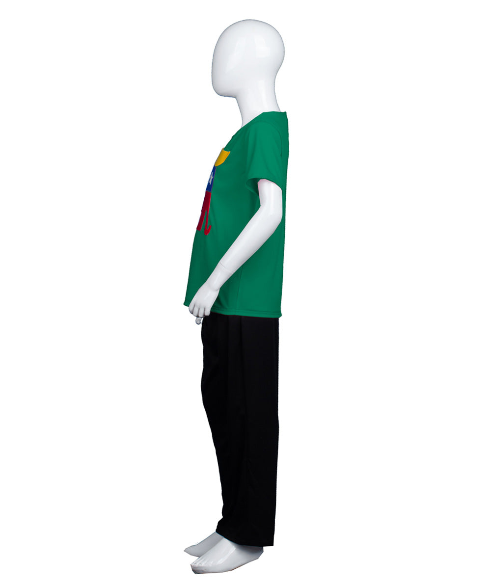 子供用 JCO-176(Kids)_7 エレファント プレジデント ヘア スタイル Tシャツ グリーン コスプレ コスチューム