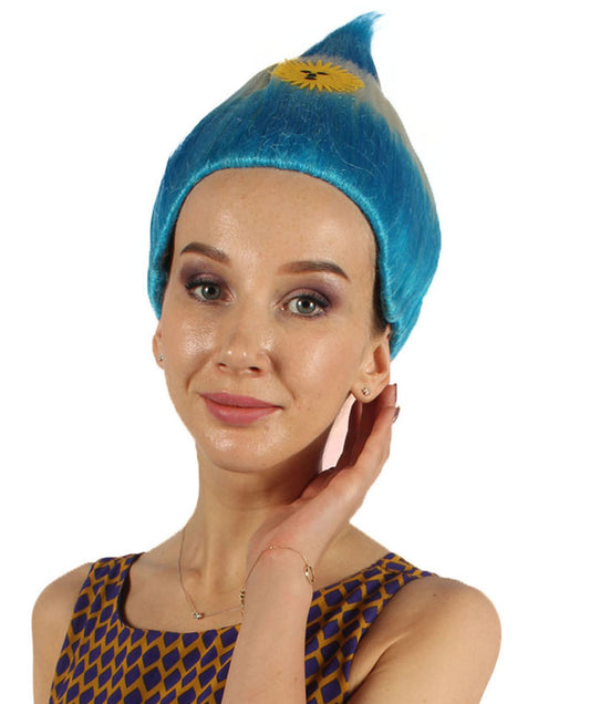 女性用コスプレウィッグ アルゼンチン国旗 トロールスタイル H-3996 国の誇り プレミアム通気性キャップレスキャップ