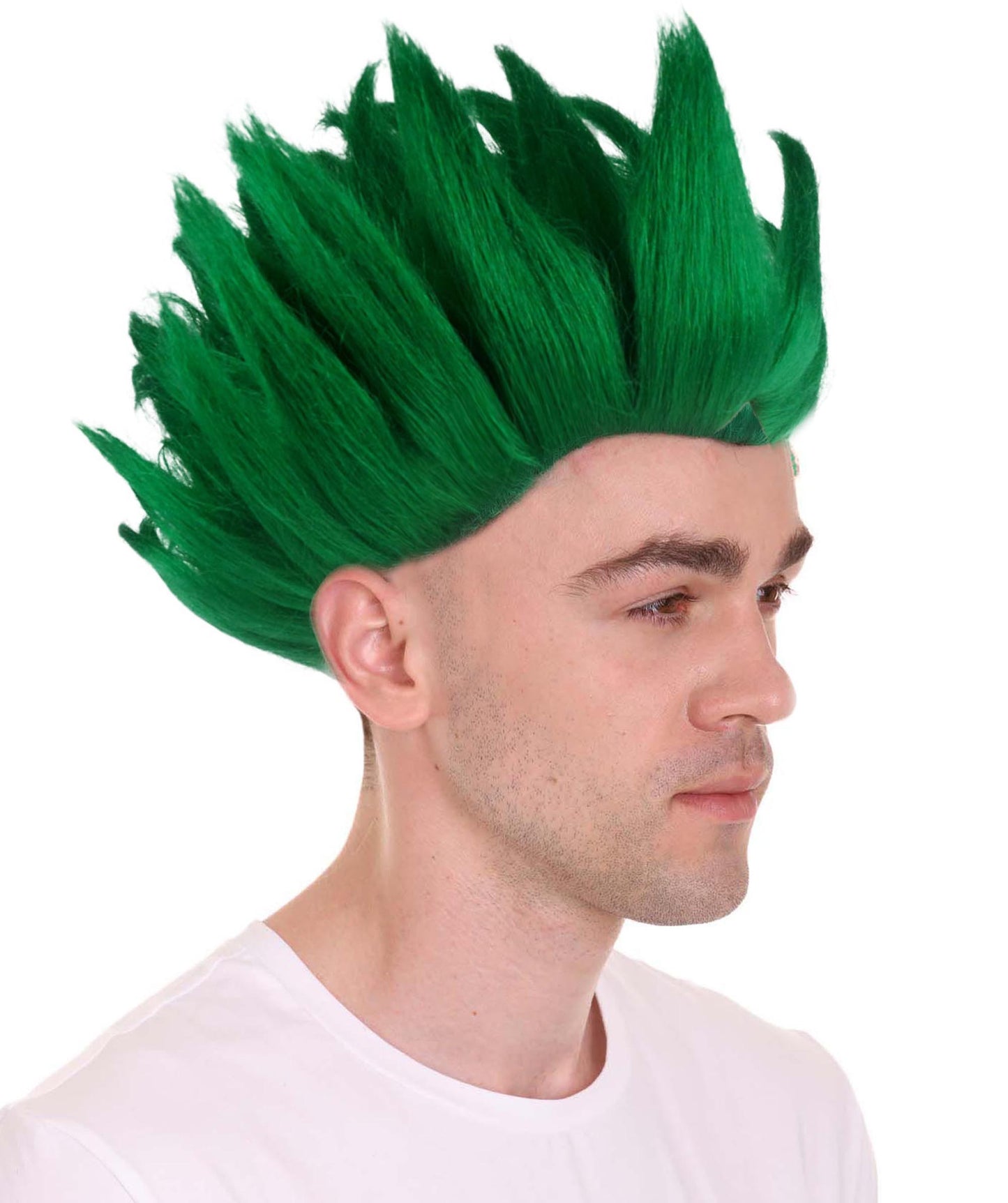 Wigs2you ハロウィンパーティープレミアム メンズ H-644 グリーンカラー スパイクウィッグ