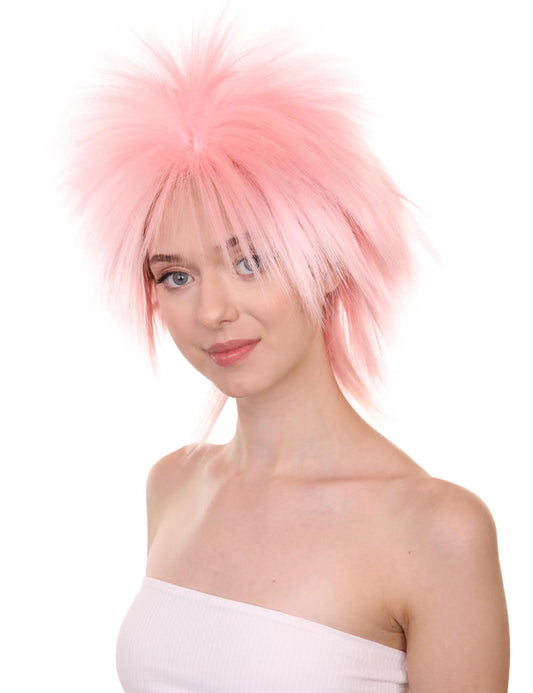 Wigs2you ハロウィンパーティープレミアムレディース H-1691 着け心地が良い とても快適 ファンキーパンク ライトピンクウィッグ