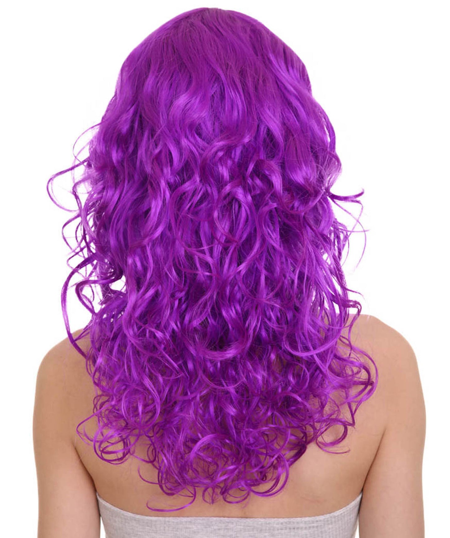 Wigs2you ハロウィンパーティー プレミアム レディース H-1028 着用しやすい ベラウィッグ ネオンパープルカラー