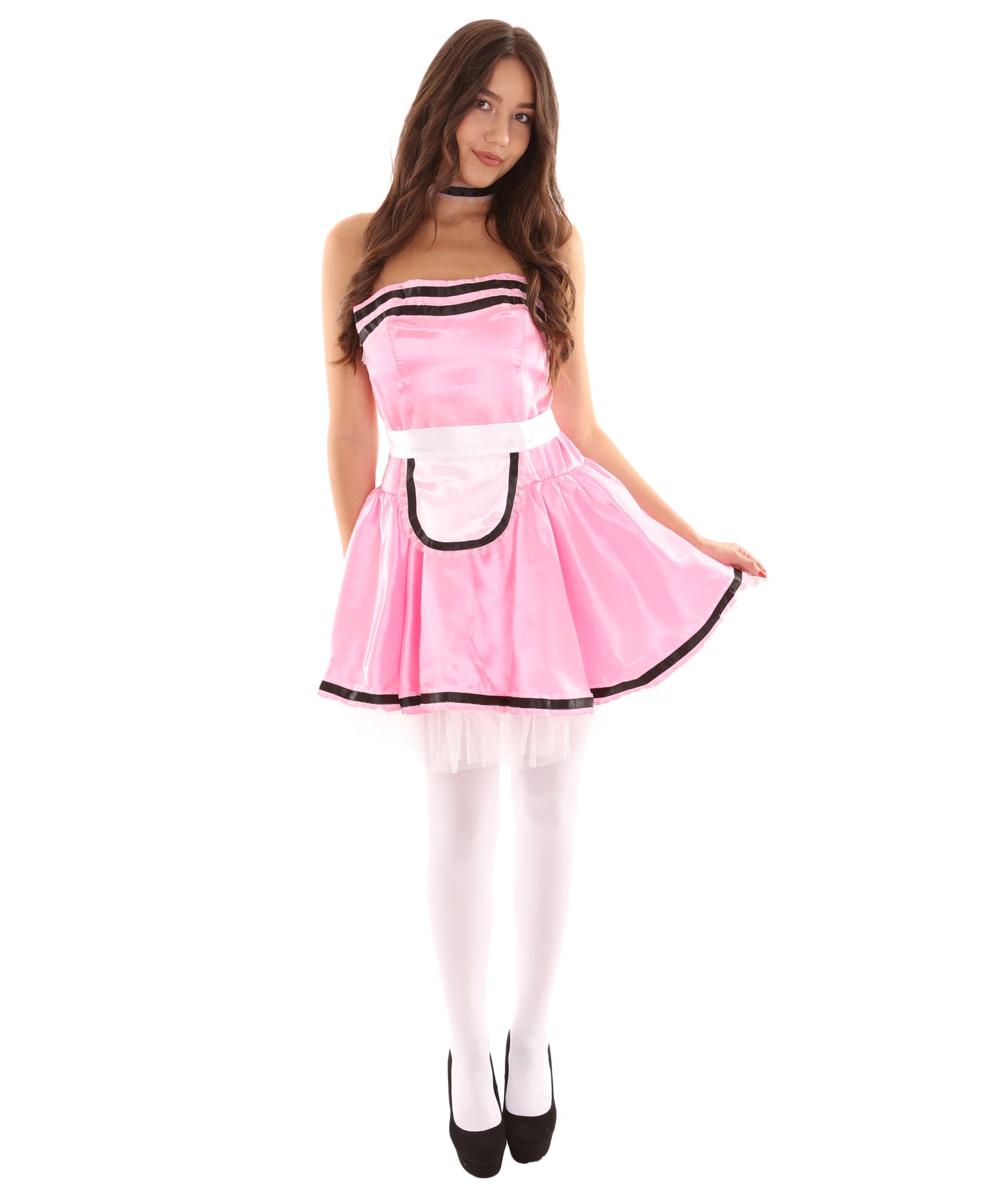 女性用 JCO-344_10 フレンチメイド制服コスプレ ライトピンクコスチューム