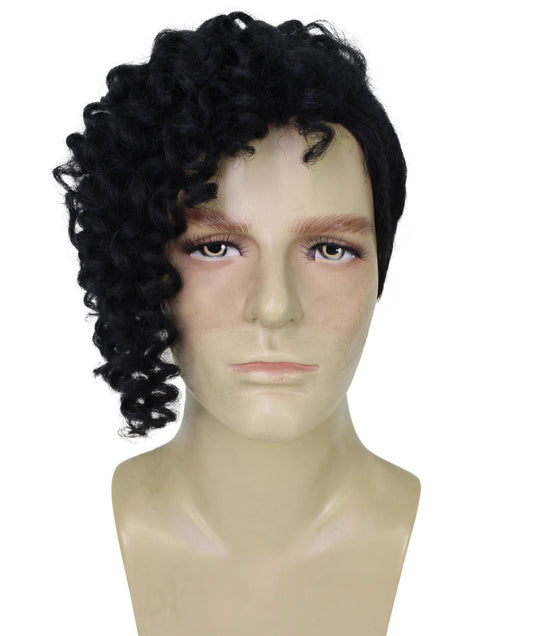 女性用 H-6186 アメリカンドラッグパフォーマー ショート ブラックウィッグ| コスプレに最適| 難燃性合成繊維
