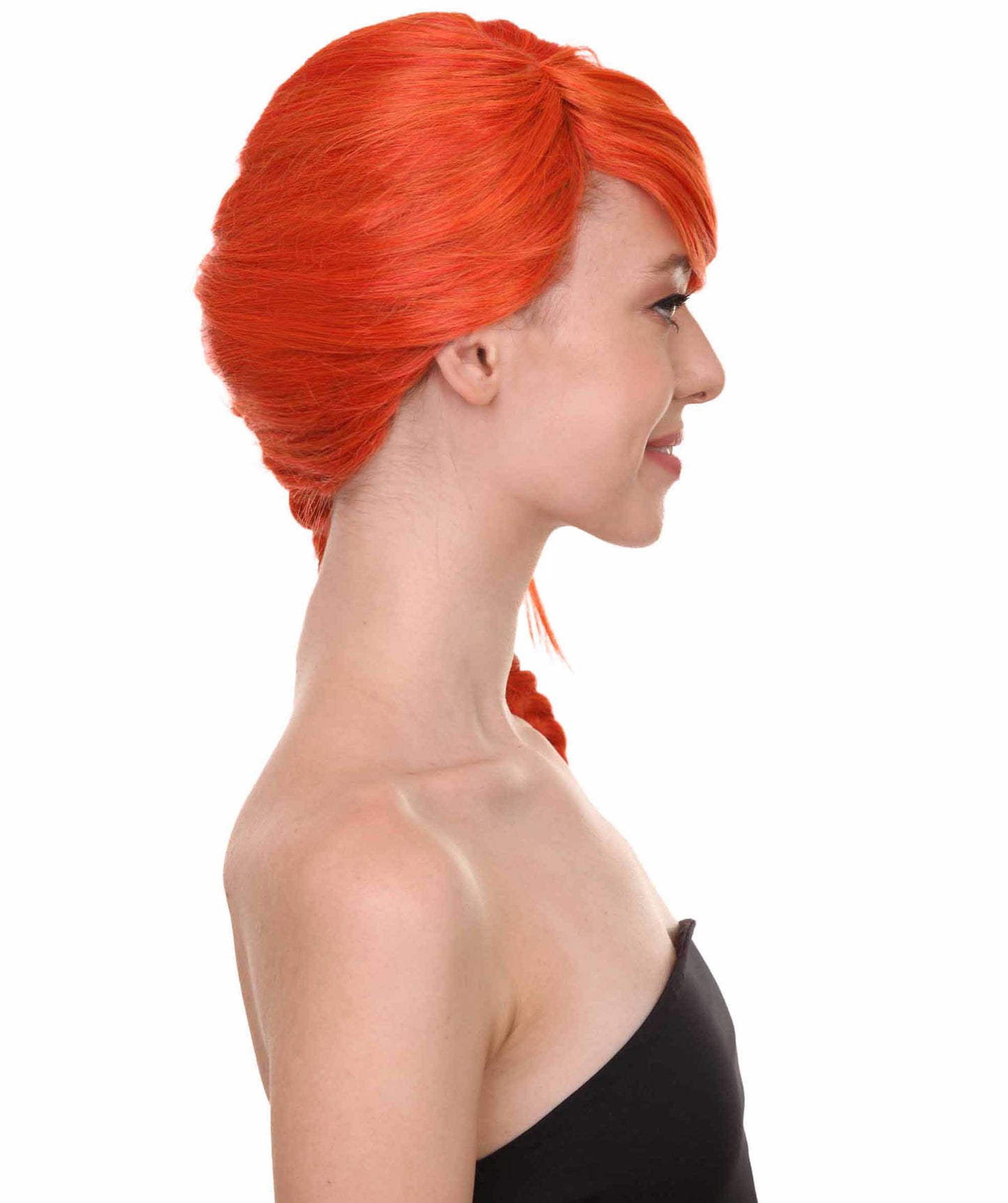 Wigs2you ハロウィン パーティー プレミアム レディース H-1161 とても快適なオレンジ編み込みウィッグ