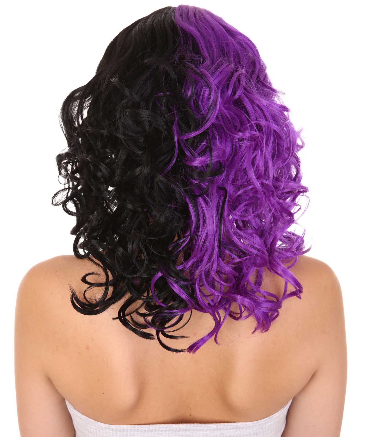 Wigs2youハロウィンパーティープレミアムレディースH-1871 着けやすい 非常に快適 限定!Melanie Martinez紫と黒のコスプレウィッグ
