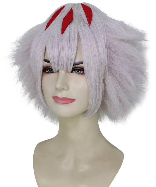 女性用 H-6250 プリンセス グレー ふわふわ ウィッグ コスプレ ウィッグ 難燃性 合成繊維