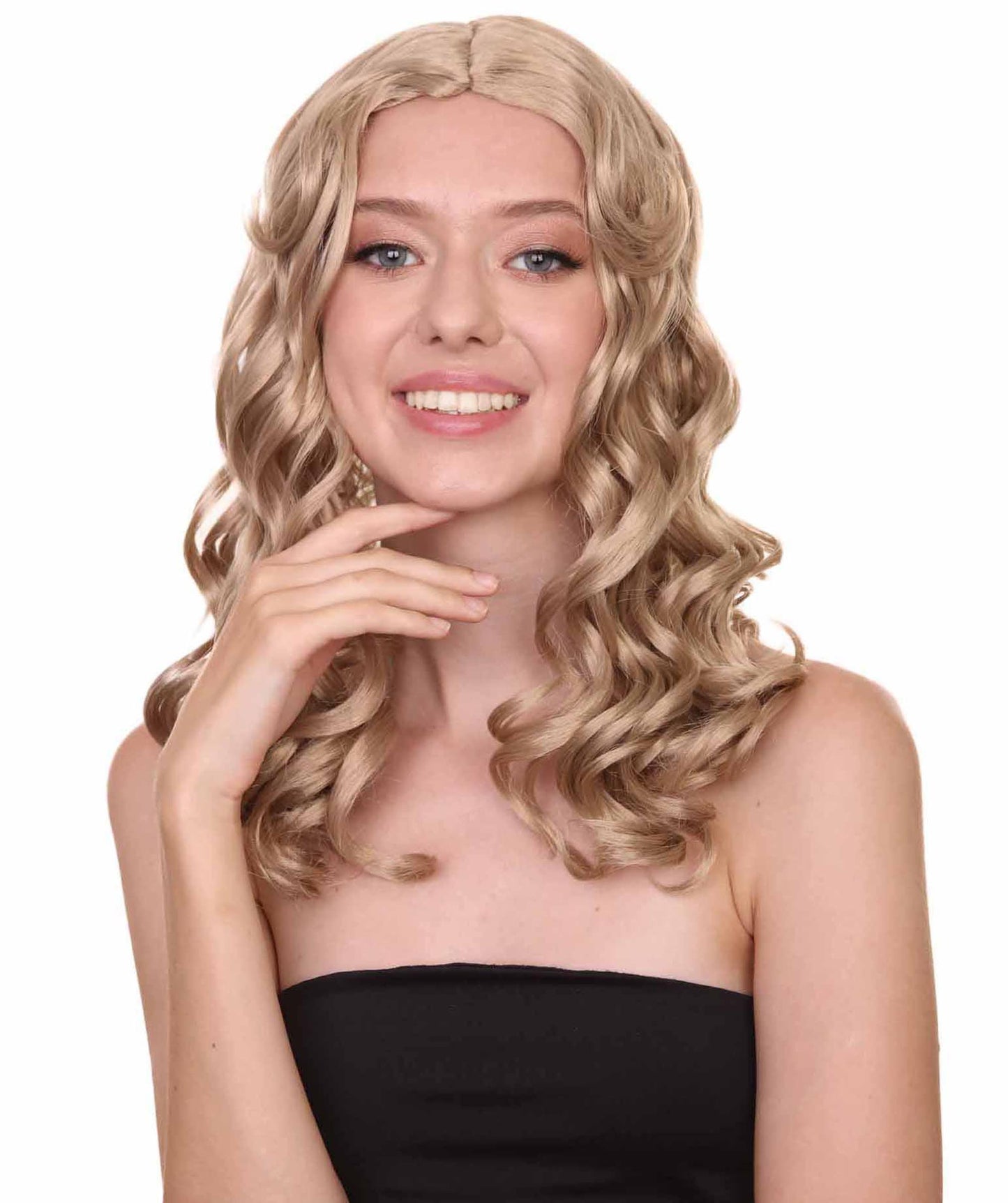 Wigs2you ハロウィンパーティー プレミアム レディース H-1104 とても快適なアリスウィッグ 鏡の国のアリス ダークブロンドカラー