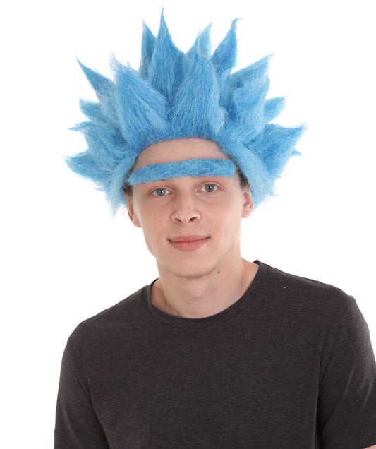 ハロウィンパーティー プレミアム 男性用 H-2383 リック ウィッグ および ユニブロウ