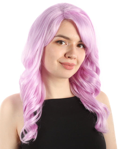 マーメイドフェアリーテールウィッグ ライトパープル H-5380_11 長いウェービー コスプレ ハロウィーン衣装 パーティーヘア 合成繊維
