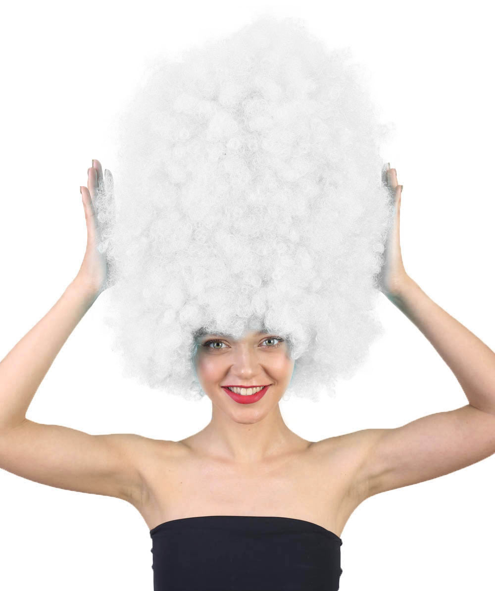 Wigs2you ハロウィンパーティ プレミアムレディース H-2012 着用しやすい 超巨大 ホワイト アフロウィッグ スタイルを大きくする
