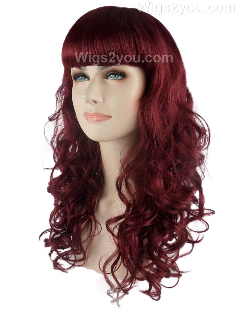 Wigs2you ハロウィンパーティープレミアム H-811 バットマン 女性ジョーカーウィッグ バーガンディカラー