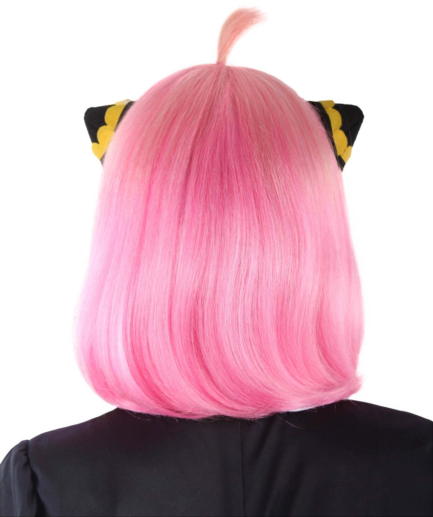 大人向け女性用 H-5805 日本のアニメシリーズ ショート&ピンク ストレート ボブ ウィッグ ハロウィンに最適 難燃性合成ファイバー
