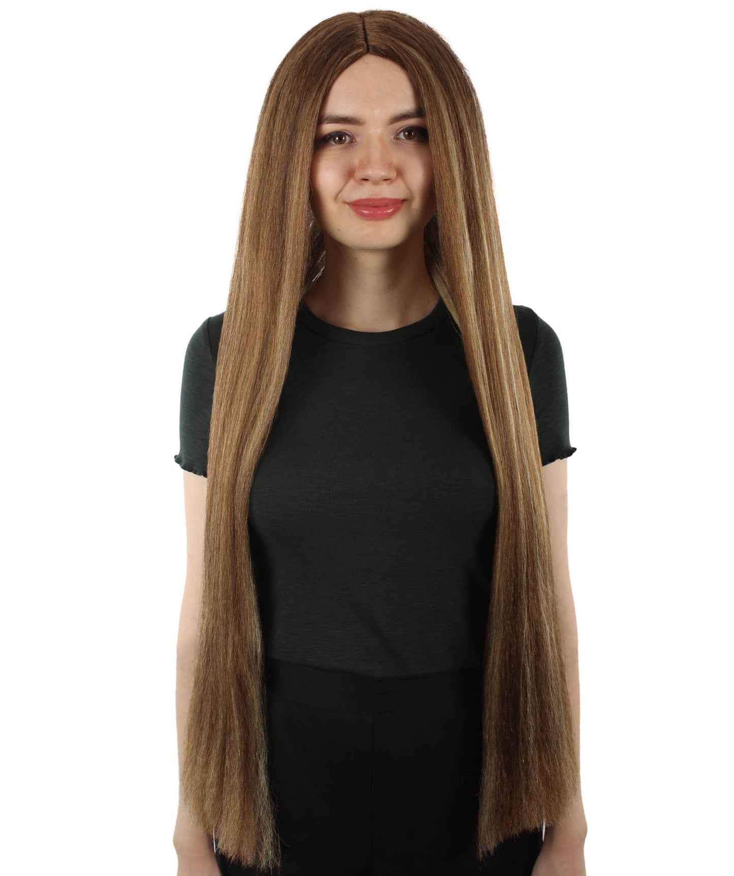 女性 36インチ 超長いウィッグ ミックスブロンド H-5379_21 バングなし コスプレ衣装の髪ウィッグ