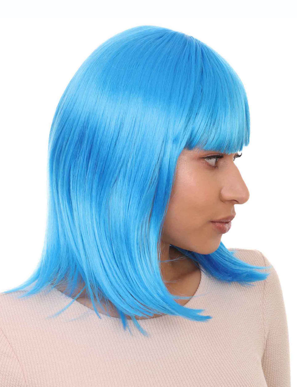 Wigs2you ハロウィンパーティープレミアム レディース H-658 ブライトブルーボブウィッグ
