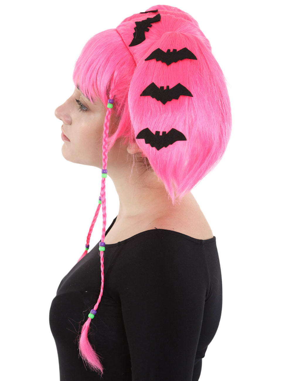 婦人用バット天使マルチ・カラー・ハロウィンかつら 割増空気を通すCaplessなキャップH-309