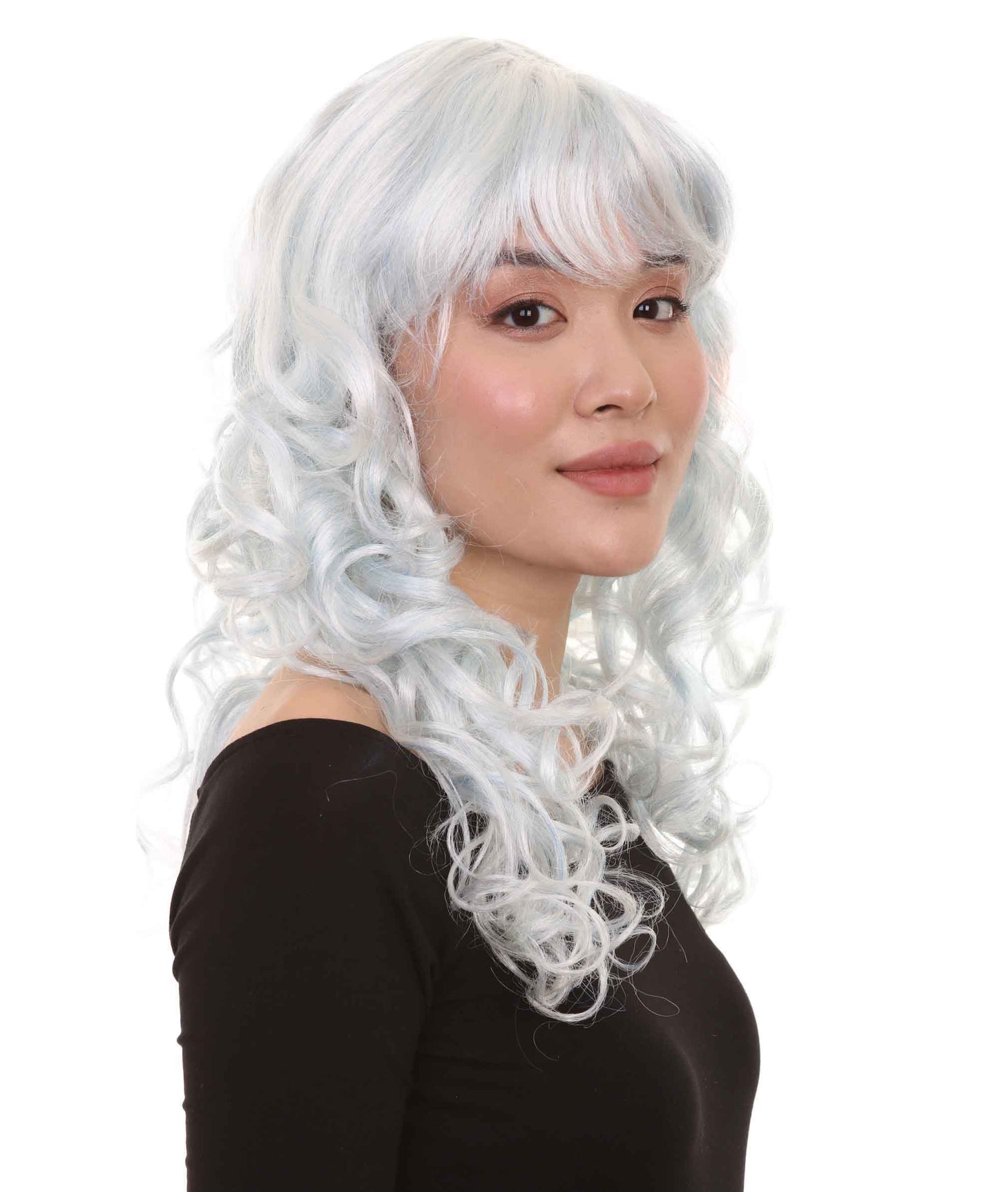 Wigs2you ハロウィンパーティープレミアム レディース H-1016 着用しやすい ベラウィッグ スカイブルー色