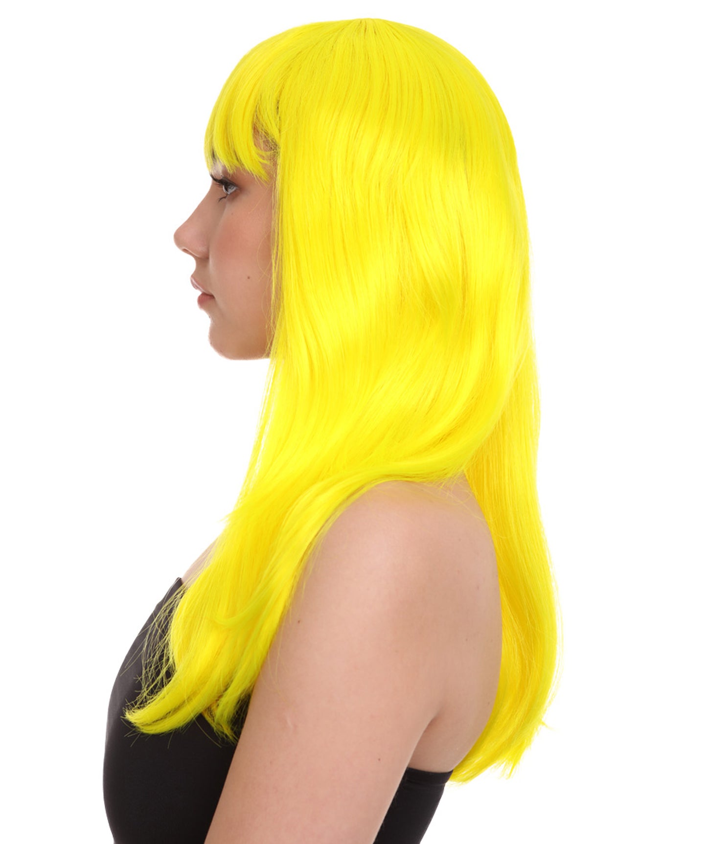 Wigs2you ハロウィンパーティープレミアムレディース H-1068 とても快適なグラマーグリーンウィッグ ネオンイエローカラー