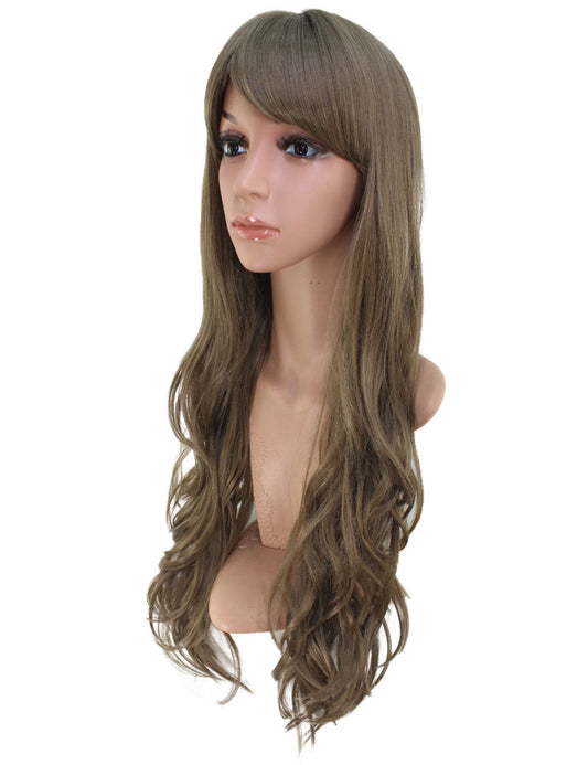 耐熱商品 ロングウィッグ ナチュラルウェーブで女の子らしいスタイルに 74cmで超ロング! ウィッグネット付き W-519