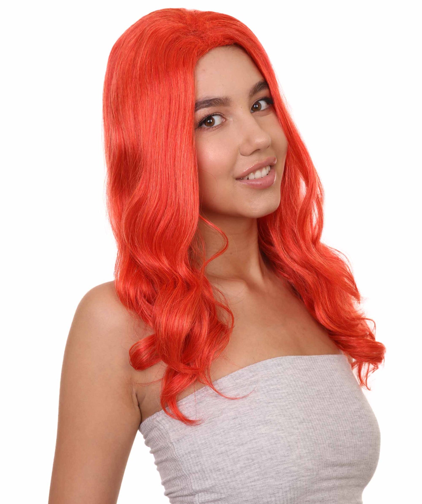 ハロウィンパーティ プレミアム H-5097 女性用 TV映画 スーパーヒーロー レッドウィッグ