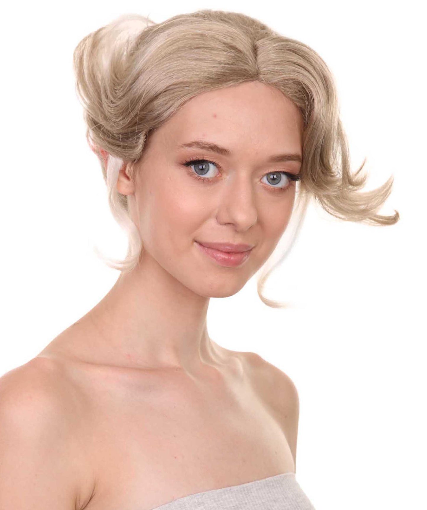 プレミアムハロウィンパーティー 女性 H-5405 ショートアップドバン アマゾンの森の野生動物医ウィッグ ブロンド