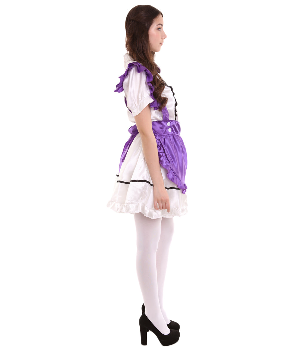 女性用 JCO-326_15 アニメ コスプレ フレンチメイド ファンシー ドレス ミディアムパープル コスプレ コスチューム