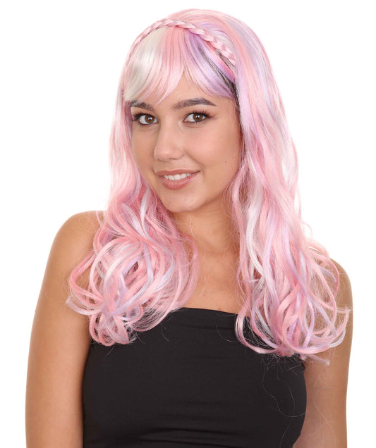 Wigs2you ハロウィンパーティ プレミアムレディース H-2052 着用しやすく とても快適 ピンクとパープルのオンブレウィッグ