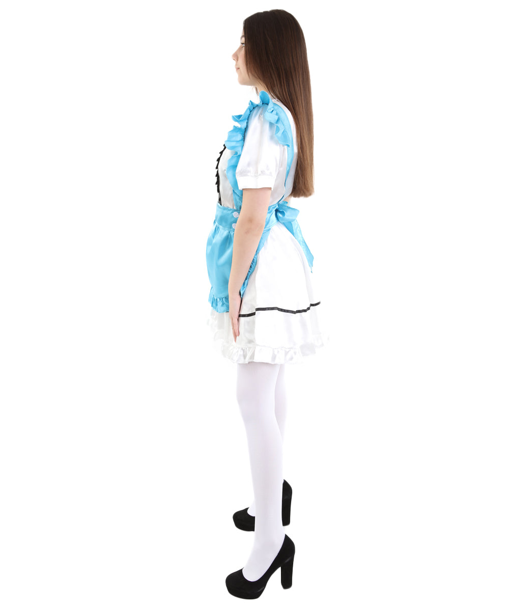 女性用 JCO-326_18 アニメ コスプレ フレンチメイド ファンシー ドレス レイクブルー コスプレ コスチューム