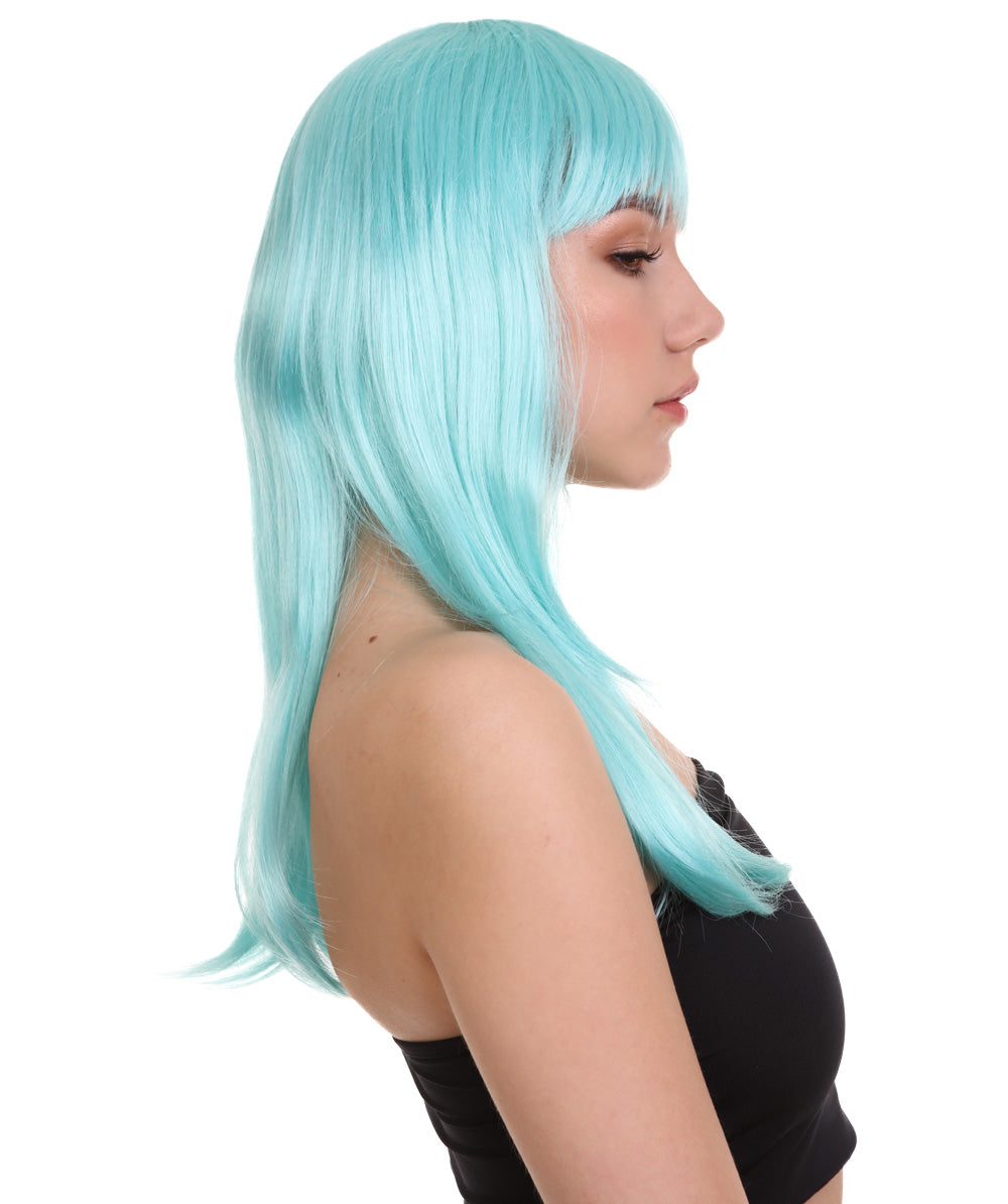 Wigs2you ハロウィン パーティー プレミアム レディース H-1046 とても快適なグラマー グリーン ウィッグ ブルー レイク色