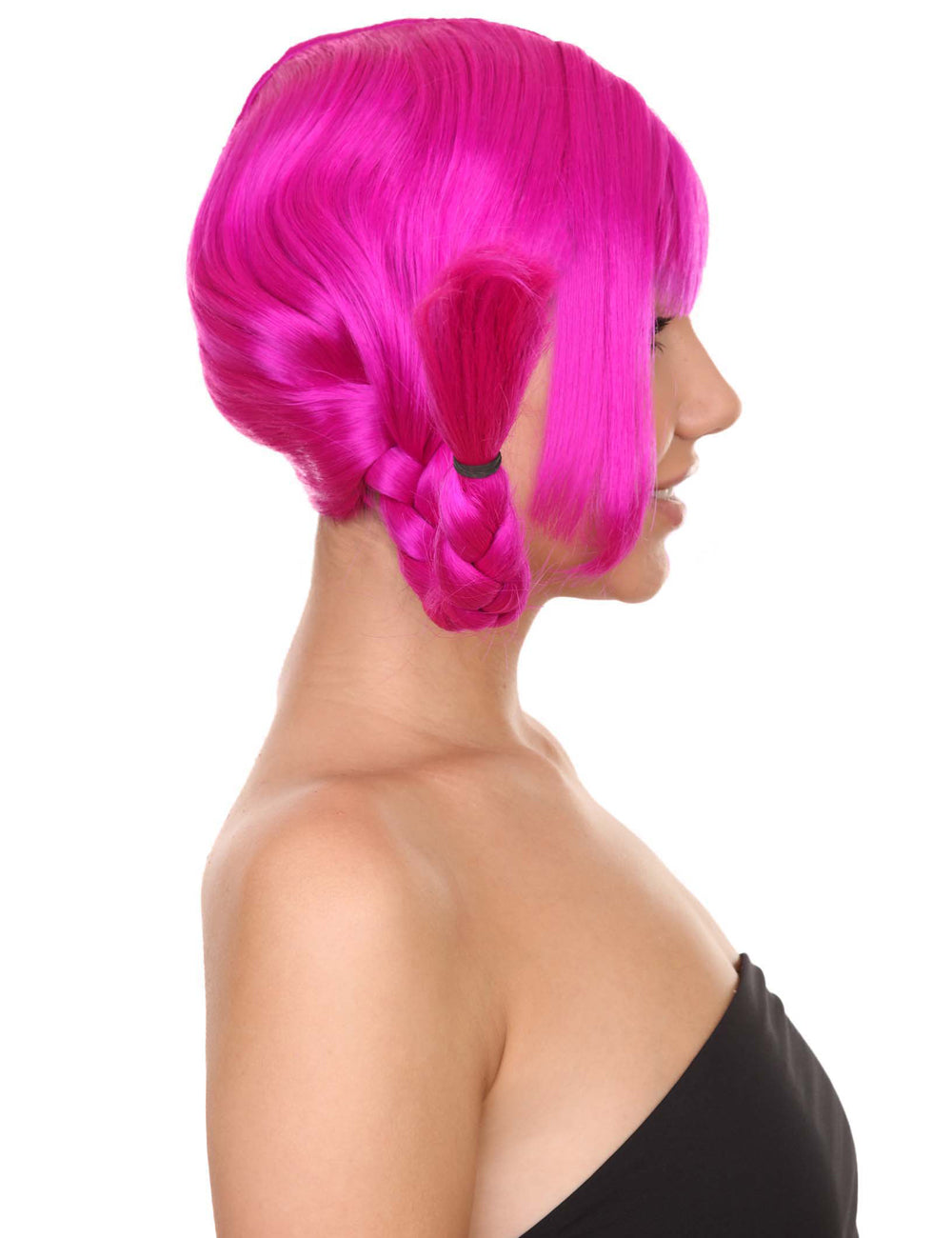 Wigs2you ハロウィン パーティー プレミアム レディース H-1644 簡単装着 とても快適 ピッピ ネオンパープル