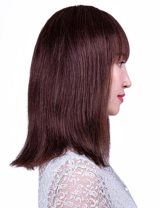 人毛100% | 更に半手植えの高品質ウィッグ | 女性らしさと清楚さは両方を見せられる | 優しい印象のスタイル。HT-021