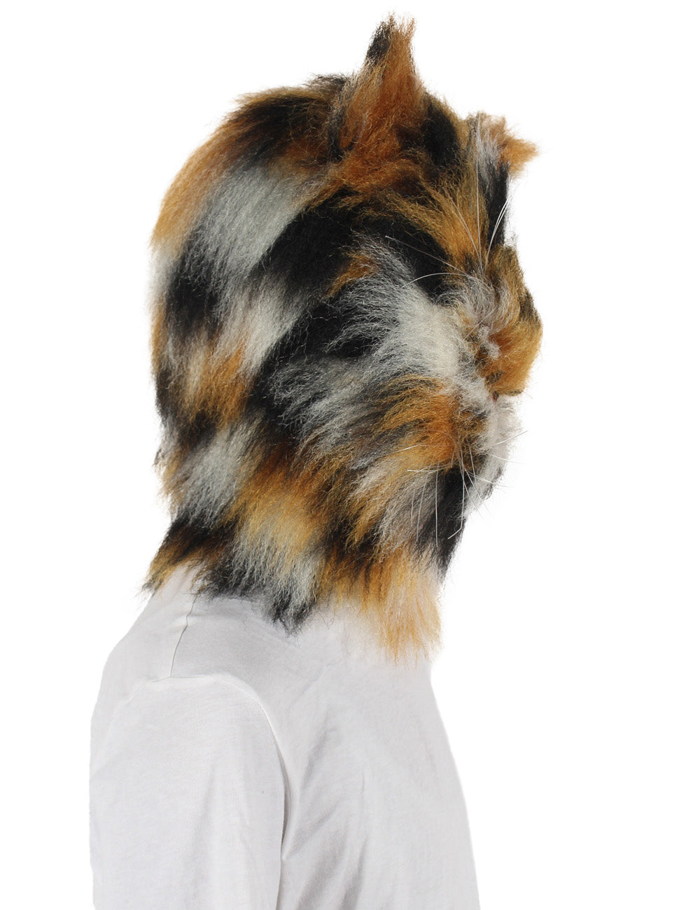 Wigs2you H-5597 メンズ ヒョウ柄ウィッグ&マスク!オレンジとブラウンの斑点模様。柔らかな合成繊維で通気性抜群