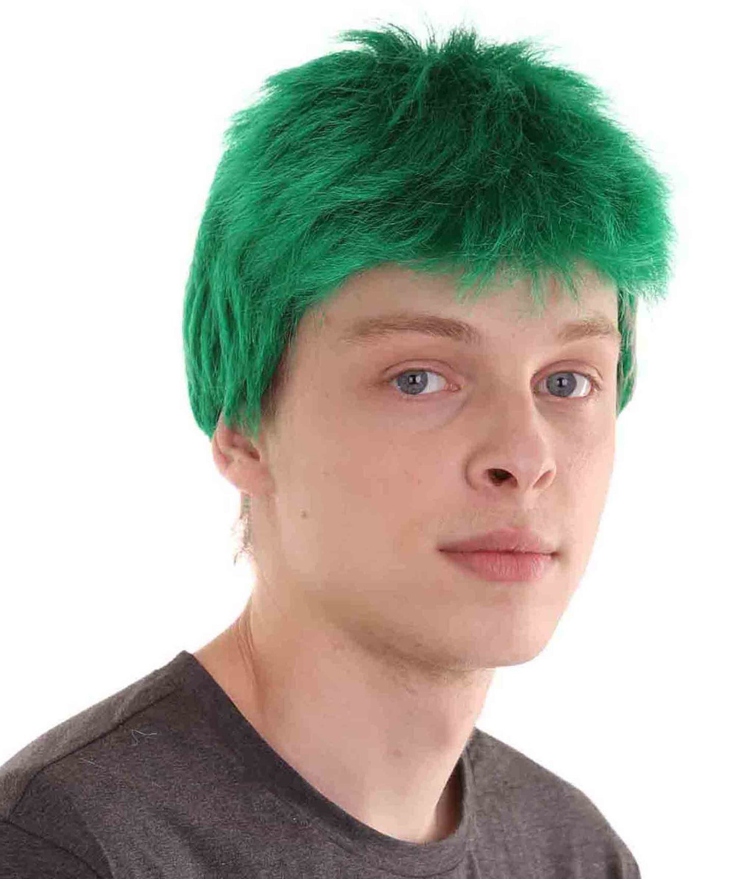 Wigs2you H-2291男性ファンシーグリーンかつらプレミアム通気性キャップレスキャップ