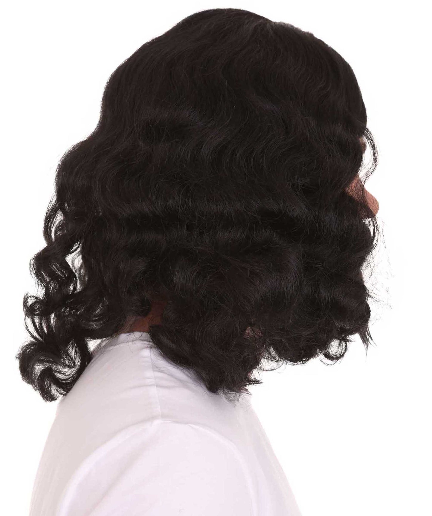 Wigs2you ハロウィンパーティー プレミアム メンズ H-613 銃士ウィッグとヤギひげ ブラックカラー