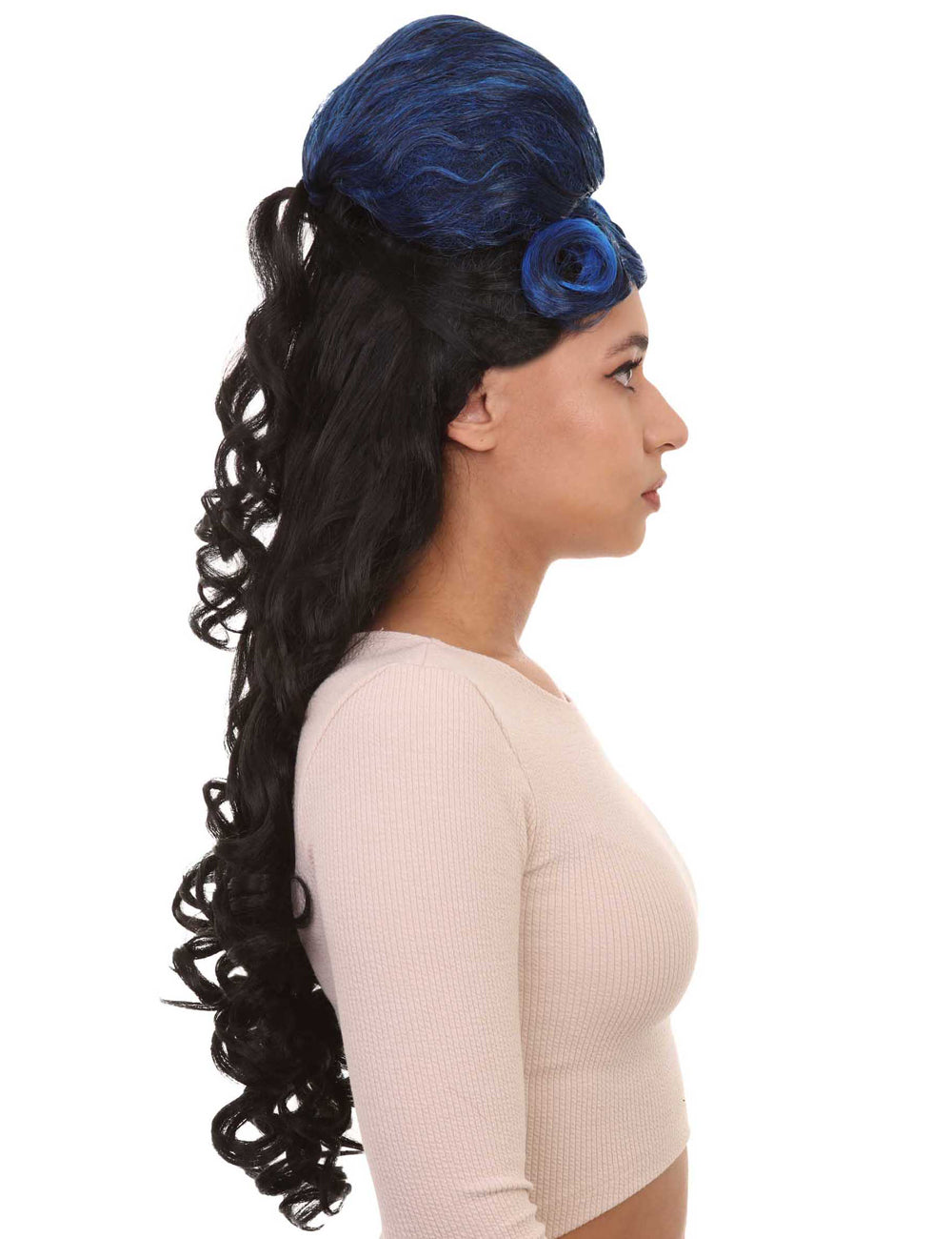 ルネッサンス レディ 女性用ウィッグ コレクション | ロングカーリーコロニアルコスプレハロウィンウィッグ | ウィッグ プレミアム通気性キャップレスキャップ H-405