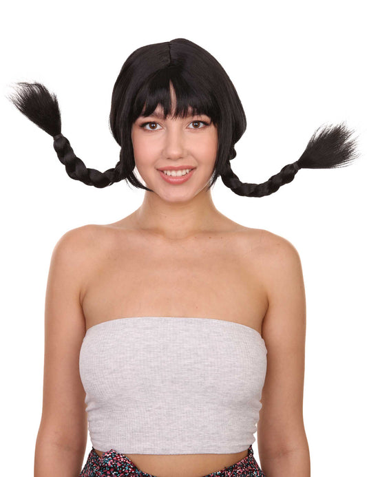 Wigs2you ハロウィン パーティー プレミアム レディース H-1654 簡単装着 とても快適 ピッピ ブラック