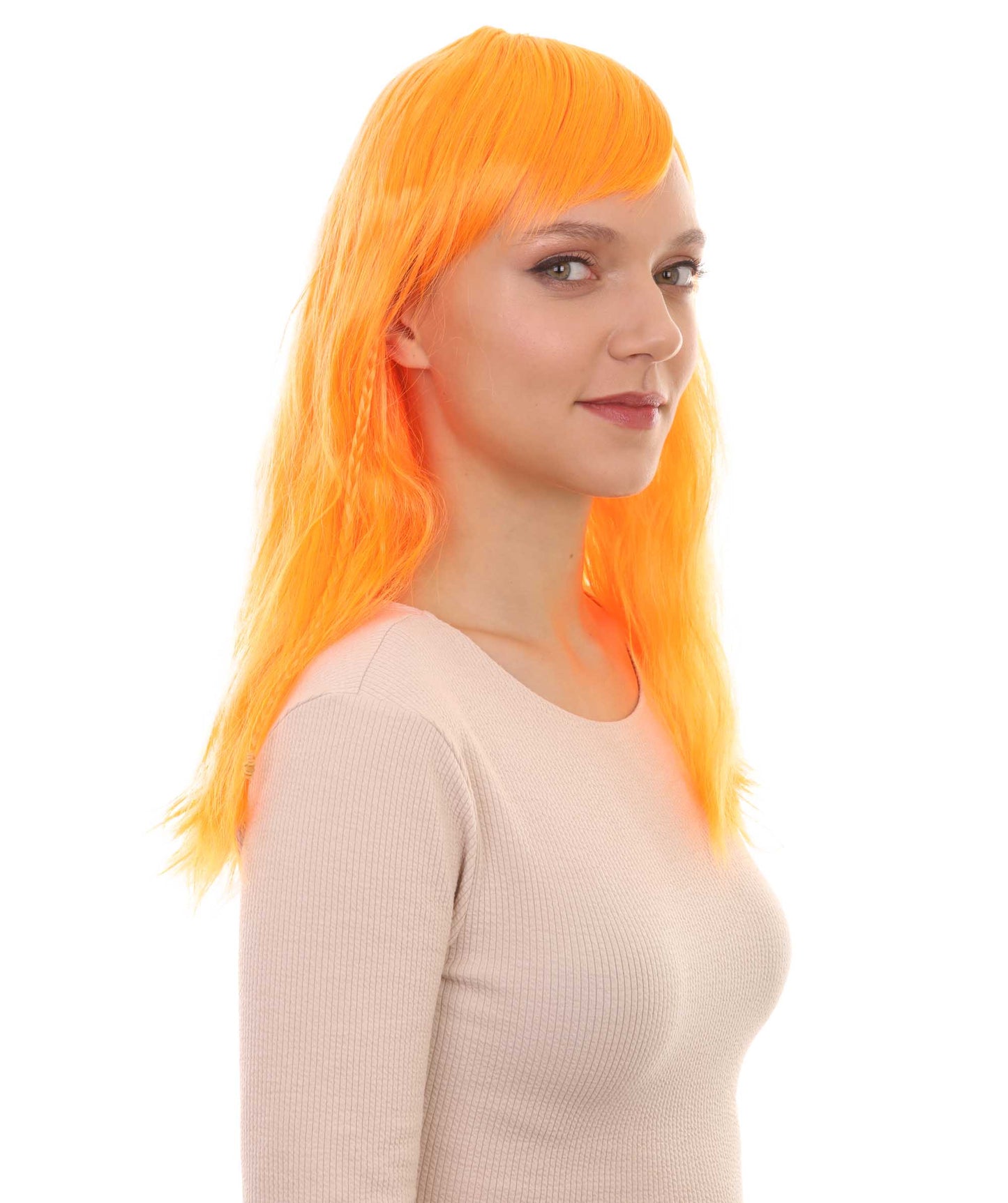 Wigs2you ハロウィンパーティープレミアムレディース H-1757 華やかに見えるグラマラマ オレンジウィッグ