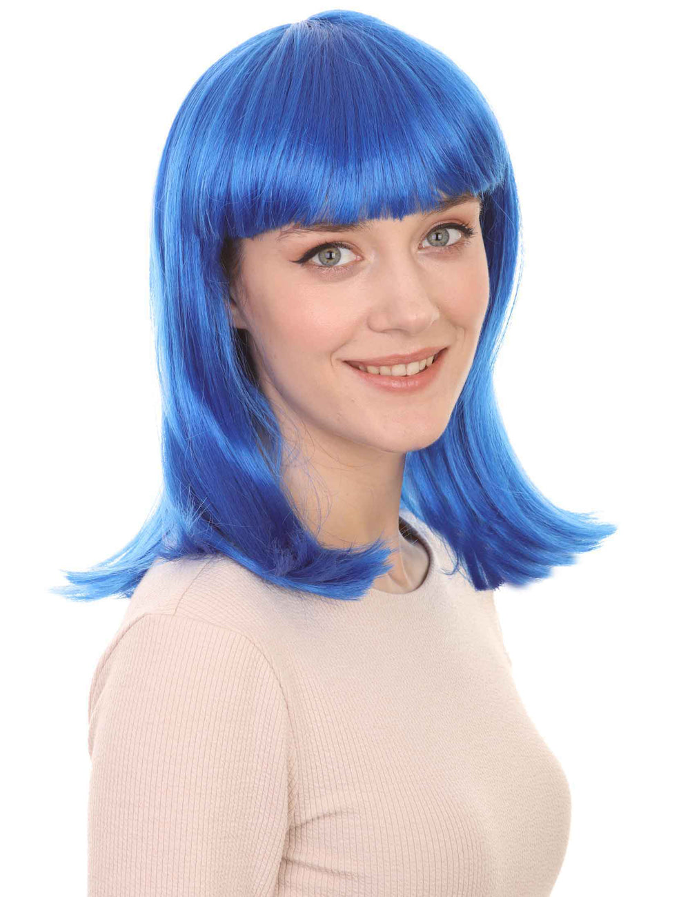 Wigs2you ハロウィン パーティー プレミアム レディース H-1378 着けやすい 快適なフィット感 ロングボブ ダークブルー ウィッグ