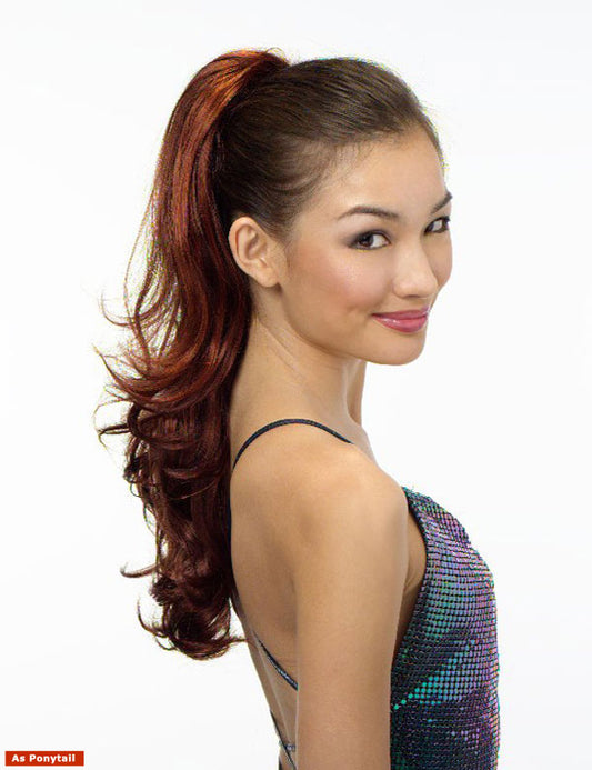 レディースファッション W-804 カーリーロングスタイル ミディアムオーバンハーフウィッグ 合成繊維