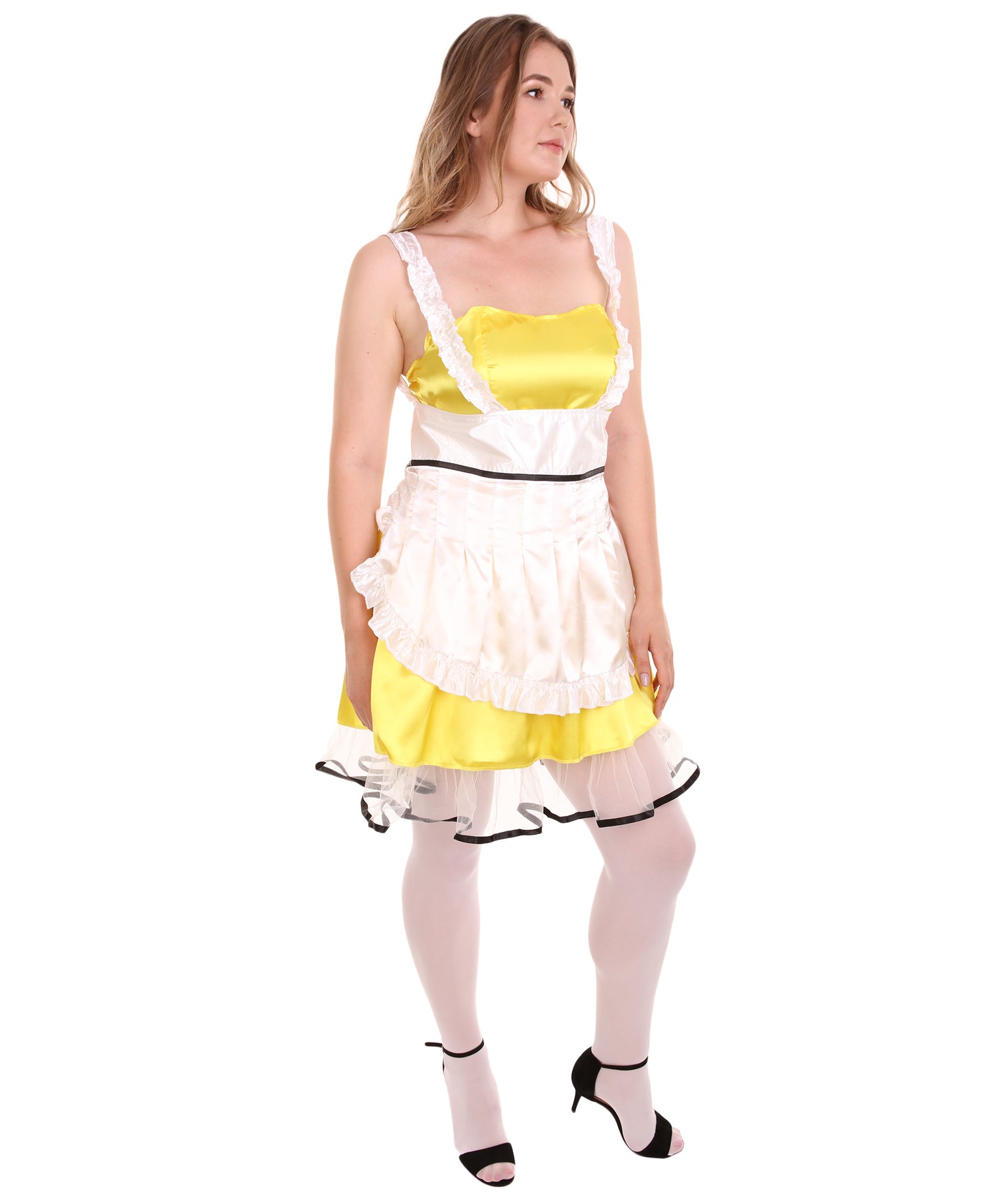 大人用女性 JCO-329_23 セクシーなフレンチメイド制服 ライトイエロー コスプレ コスチューム