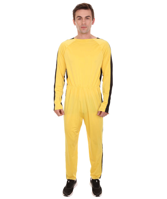 男性 JCP-188 の武道セレブリティジャンプスーツコスチューム ブラックとイエローコスチューム