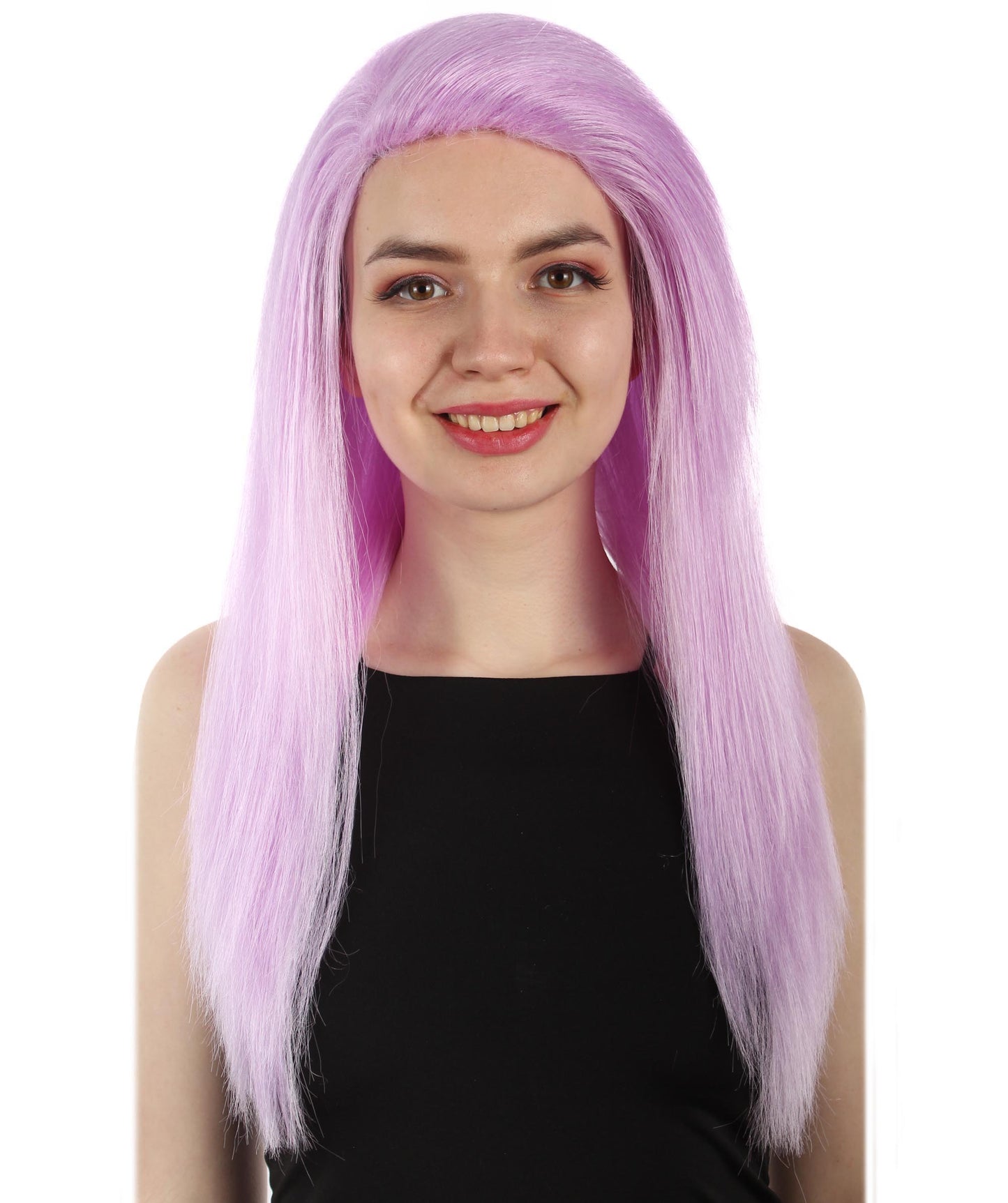 女性用ロングストレートサイドパートコスプレウィッグ ライトパープル H-5220_13 ファンシースタイル プレミアムハロウィンパーティーウィッグコレクション