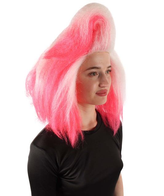 Wigs2you レディース H-5719 ルポール・ドラッグレース ホワイトとピンク グラディエント プードル ウィッグ