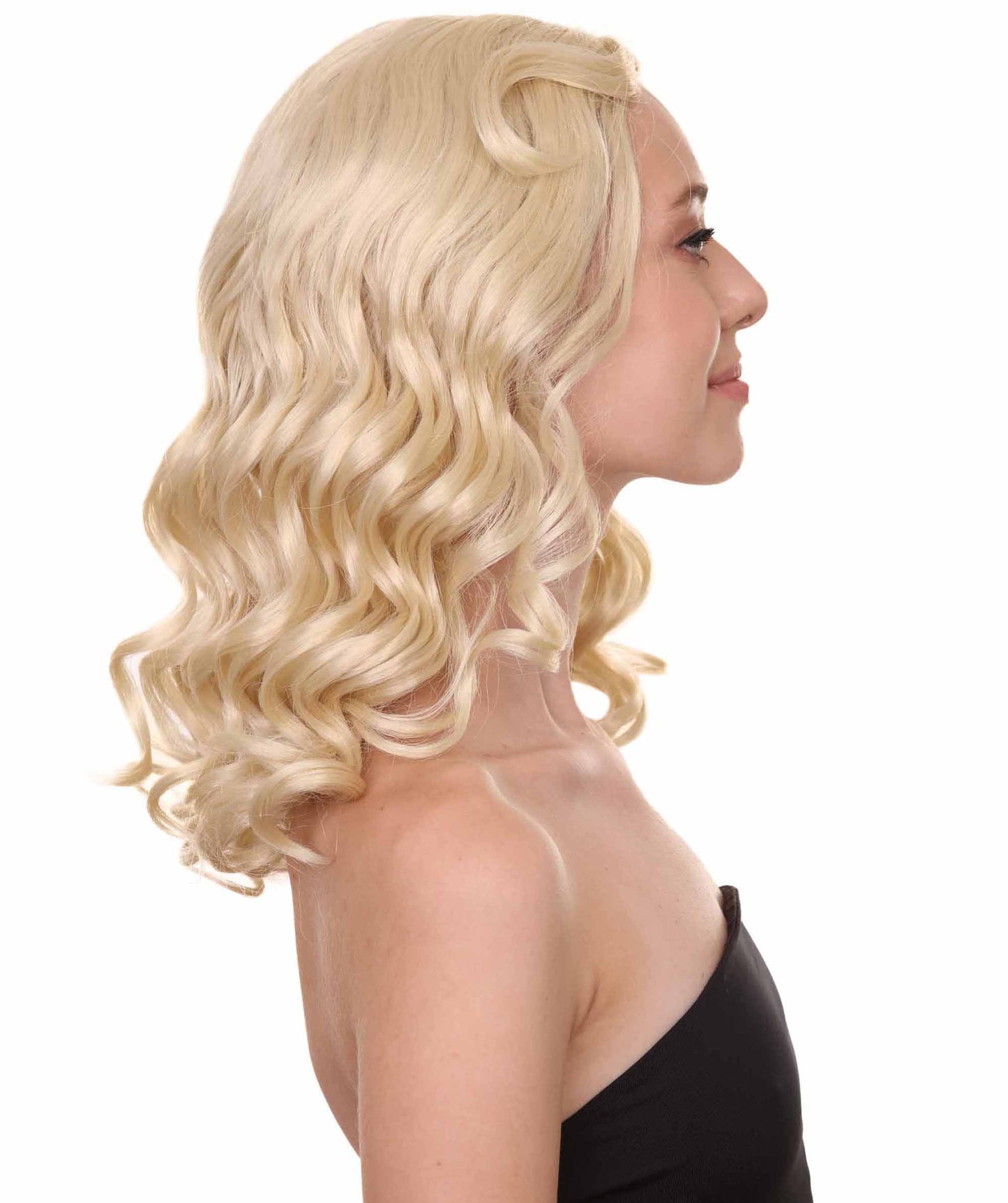 Wigs2you ハロウィンパーティー プレミアム レディース H-1102 とても快適なアリスウィッグ 鏡の国のアリス ブロンドカラー