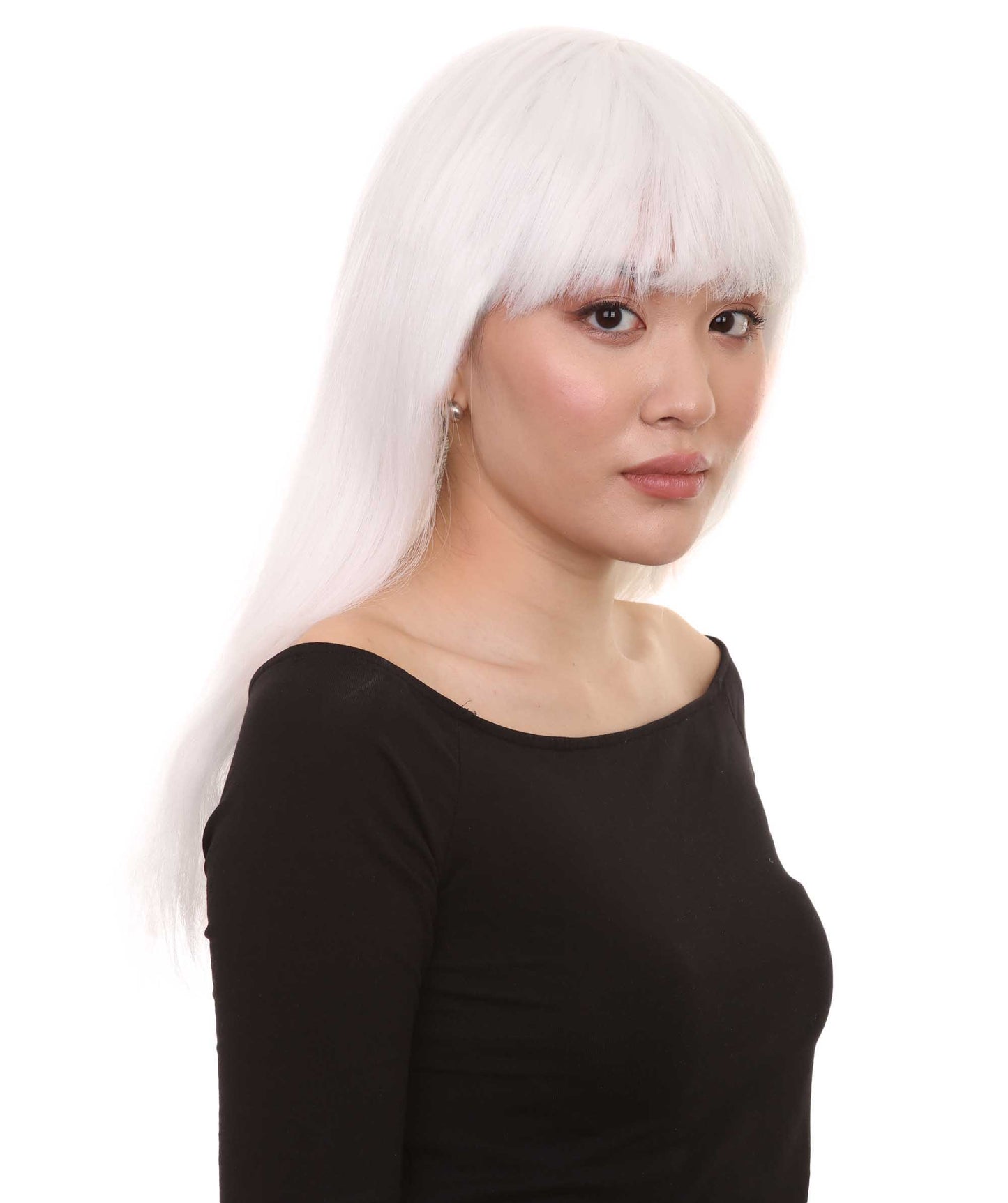 Wigs2youハロウィンパーティープレミアムレディースH-1906 美しい見た目のロングボブ 闇の中で光るウィッグ