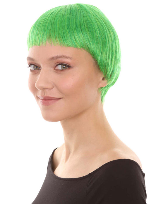 Wigs2you ハロウィンパーティープレミアム レディース H-591 コウノトリウィッグ ネオングリーン