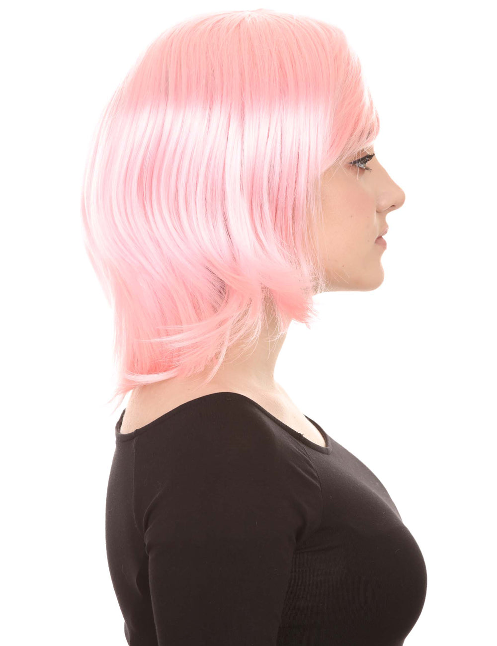 Wigs2you ハロウィン パーティー プレミアム H-1428 簡単に着用でき 快適なフィット感の女性ショート Lt ピンクウィッグ
