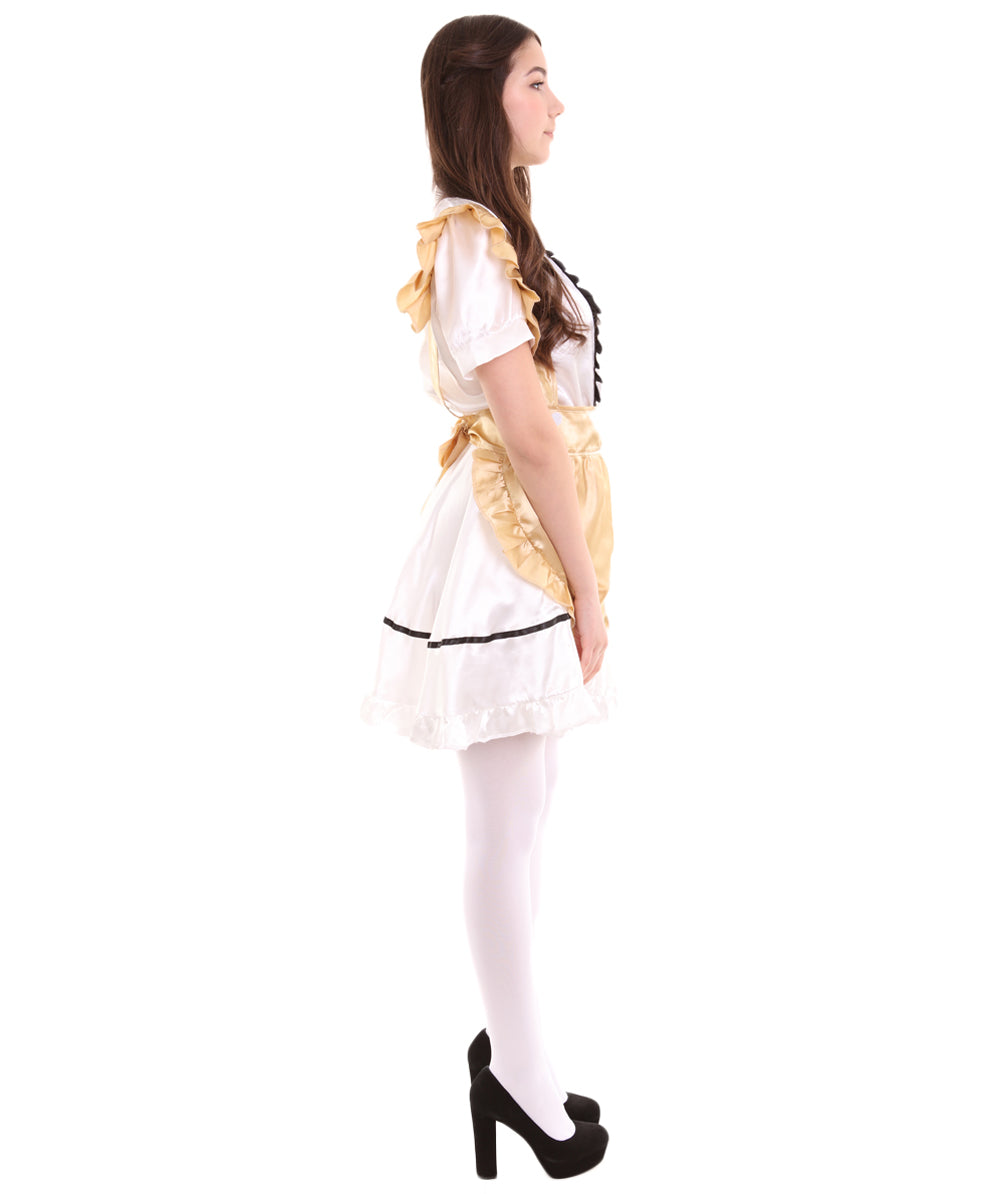 女性用 JCO-326_6 アニメ コスプレ フレンチメイド ファンシー ドレス ゴールド コスプレ コスチューム