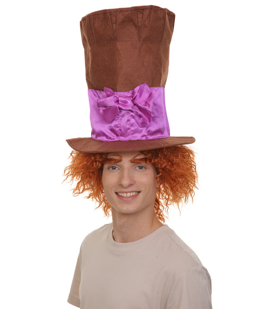 メンズ H-6081 オレンジ ショート メッシー カーリー ウィッグ ハロウィンに最適 難燃性合成繊維