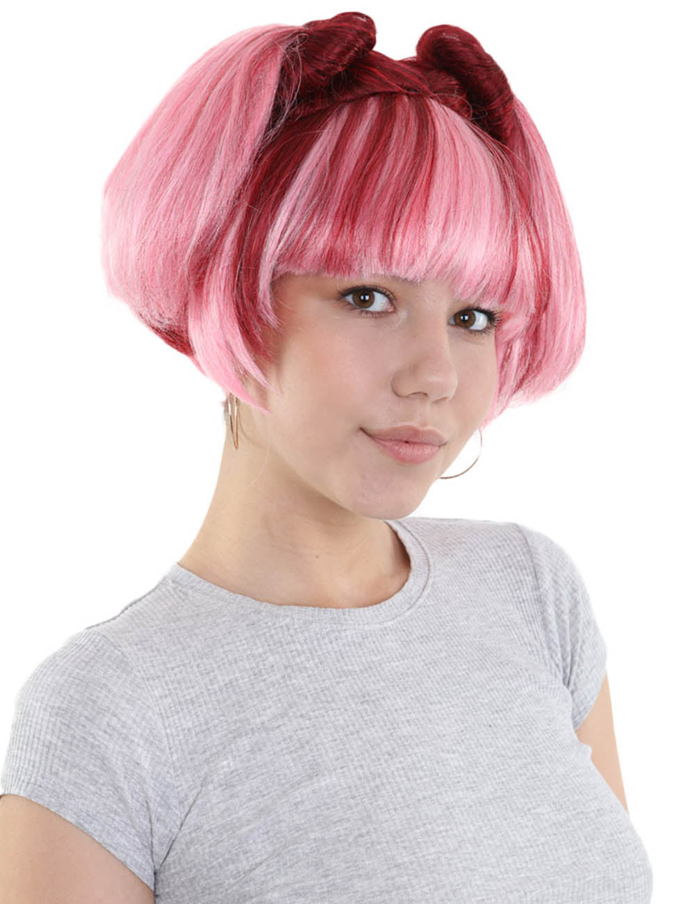 ショート JP ウィッグ | キャラクターコスプレハロウィンウィッグ プレミアム通気性キャップレスキャップ H-280