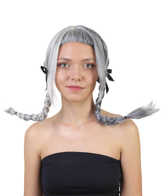 Wigs2you ハロウィンパーティープレミアムレディース H-1469 美しいルックを手に入れよう!独占!コスプレウィッグ メラニーグレーポニーテールスタイル